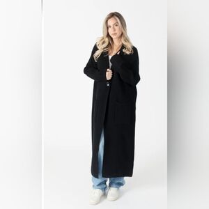 Lyla + Luxe Jimmi Knit Long Coat With Pockets